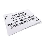 Godziny otwarcia 30x20 cm / W03