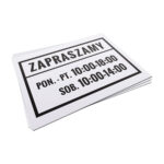 Godziny otwarcia 30x20 cm / W05