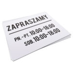 Godziny otwarcia 30x20 cm / W01