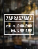 Godziny otwarcia 30x20 cm / W05 - obrazek 2