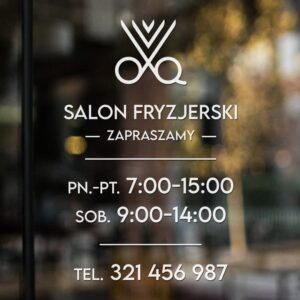 naklejka-z-godzinami-otwarcia-salon-fryzjerski-30x45-W04