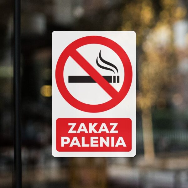 Naklejka Zakaz Palenia 10x15 cm W01D