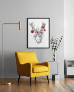 plakat-swiateczny-renifer