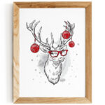 plakat-swiateczny-renifer