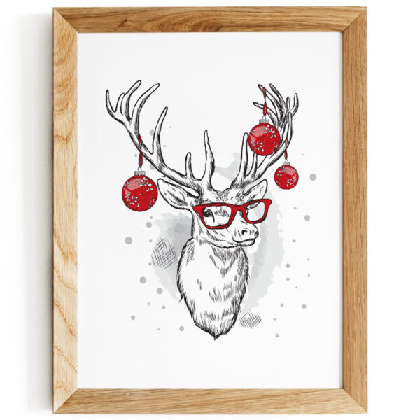 plakat-swiateczny-renifer