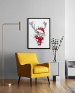 plakat-swiateczny-renifer