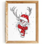 plakat-swiateczny-renifer
