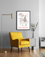 PBN-007-plakat-swieta-bozego-narodzenia-lama-alpaka-a3-a4