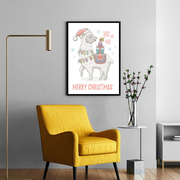 PBN-007-plakat-swieta-bozego-narodzenia-lama-alpaka-a3-a4