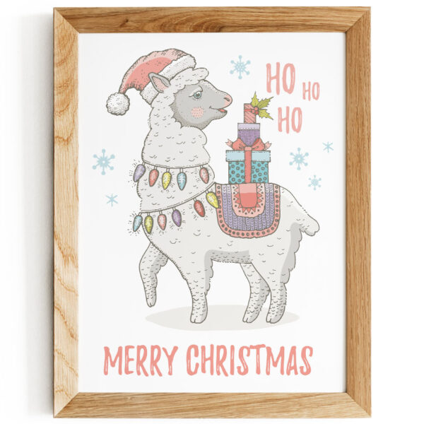 PBN-007-plakat-swieta-bozego-narodzenia-lama-alpaka-a3-a4