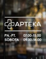 naklejka-z-godzinami-otwarcia-30x20-apteka-W06