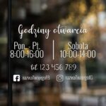 Godziny otwarcia 45x30cm / W02