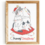 plakat-swiateczny-koty-meowy-christmas