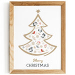 plakat-swiateczny-zlota-choinka