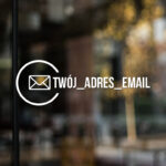 Naklejka wycinana ploterowo z adresem e-mail w01