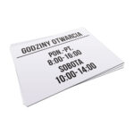 Godziny otwarcia 30x20 cm / W09