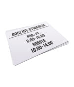 Godziny otwarcia 30x20 cm / W09