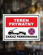 Naklejka TEREN PRYWATNY - ZAKAZ PARKOWANIA - obrazek 2