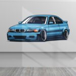 naklejka-na-sciane-bmw-e46-m3-fc-120x52