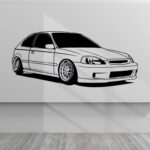 naklejka-na-sciane-honda-civic-VI-110x50