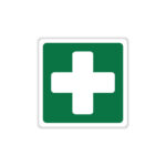 Naklejka informacyjna Apteczka 10x10cm W02D