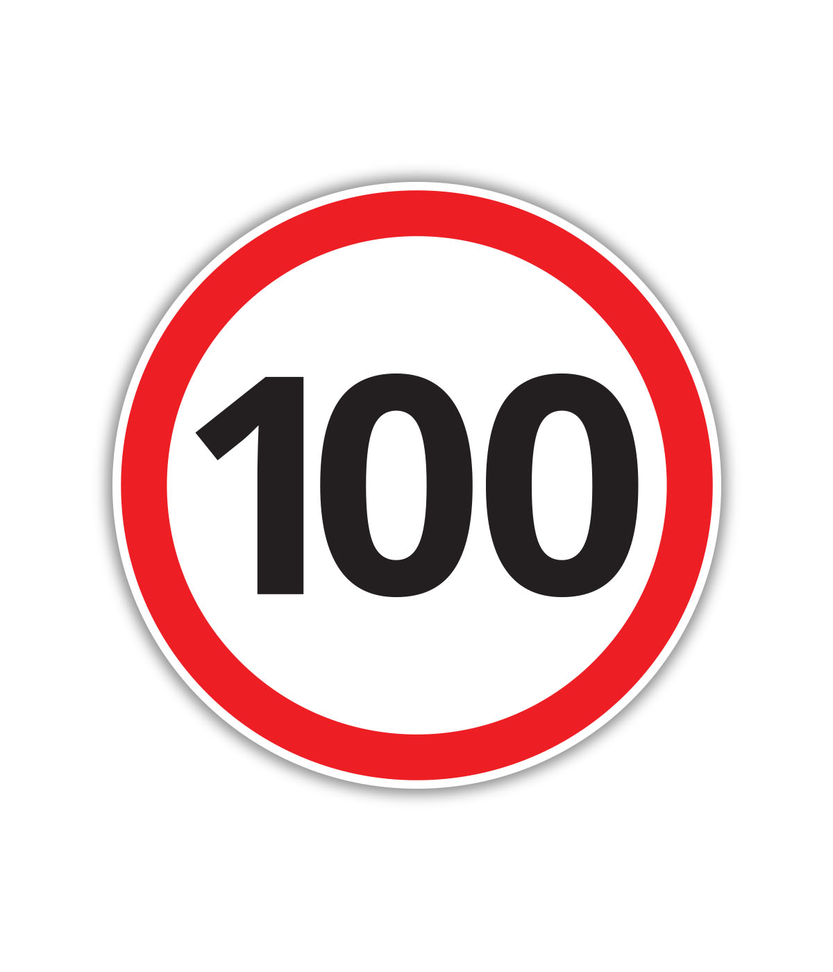 naklejka-informacyjna-ograniczenie-predkosci_100 Naklejka informacyjna - Ograniczenie prędkości 100 km/h - 15x15cm - obrazek 1