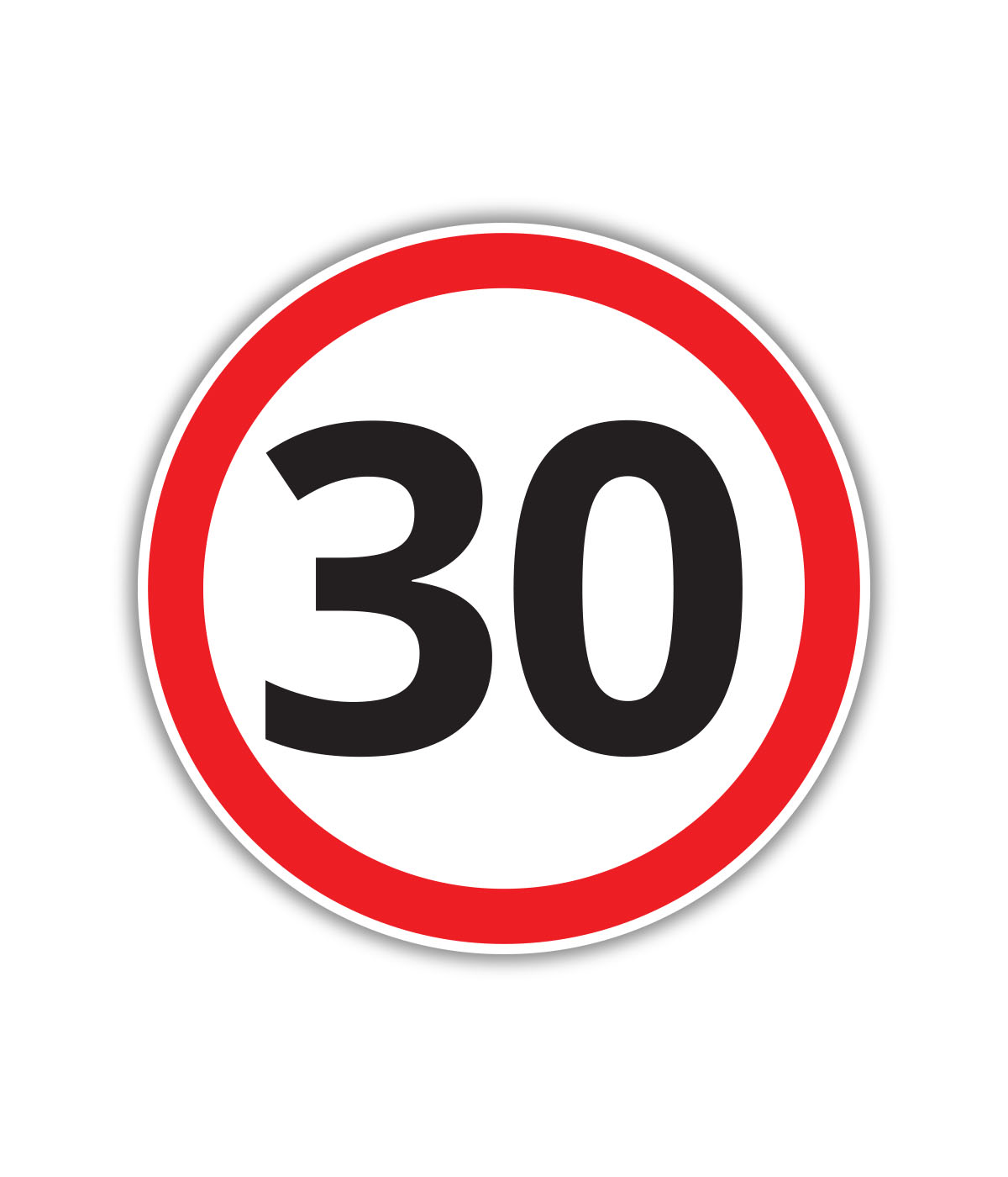 naklejka-informacyjna-ograniczenie-predkosci_30 Naklejka informacyjna - Ograniczenie prędkości 30 km/h - 15x15cm - obrazek 1