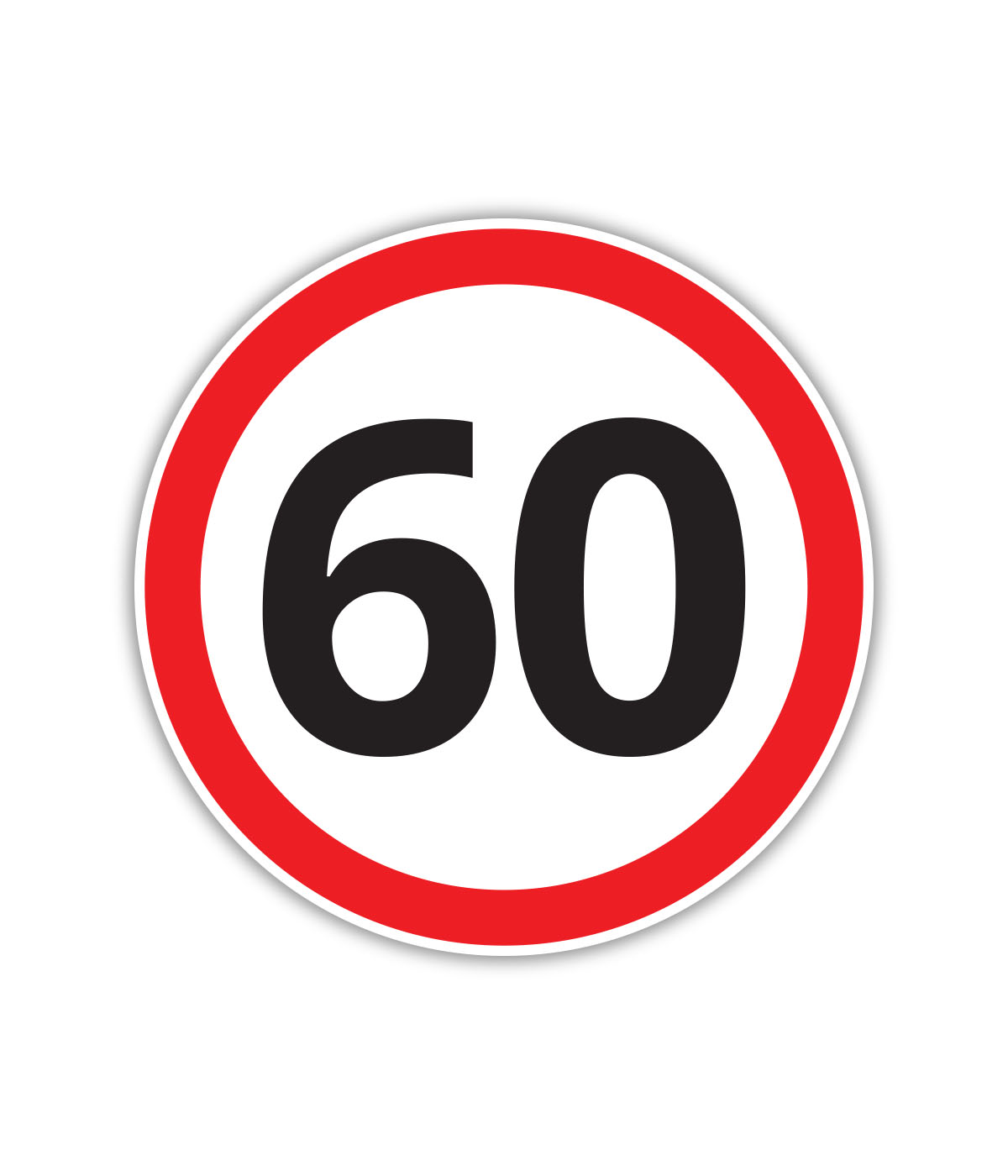 naklejka-informacyjna-ograniczenie-predkosci_60 Naklejka informacyjna - Ograniczenie prędkości 60 km/h - 15x15cm - obrazek 1