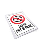 Naklejka - Zakaz gry w piłkę - 10x15cm