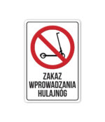 Naklejka - Zakaz wprowadzania hulajnóg - 10x15cm - obrazek 2