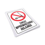 Naklejka - Zakaz wprowadzania hulajnóg - 10x15cm