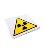 Naklejka ostrzegawcza - Materiały radioaktywne - 10x9cm