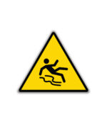 Naklejka ostrzegawcza - Niebezpieczeństwo poślizgnięcia się - 10x9cm - obrazek 2