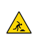 Naklejka ostrzegawcza - Niebezpieczeństwo potknięcia się - 10x9cm - obrazek 2