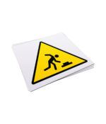 Naklejka ostrzegawcza - Niebezpieczeństwo potknięcia się - 10x9cm