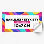 Naklejki i etykiety prostokątne 10×7 cm z własnym nadrukiem