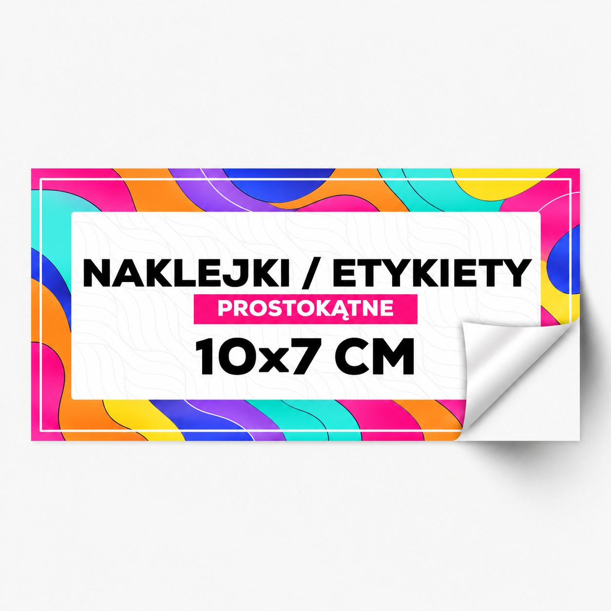 Naklejki prostokątne 10×7 cm Naklejki i etykiety prostokątne 10×7 cm z własnym nadrukiem