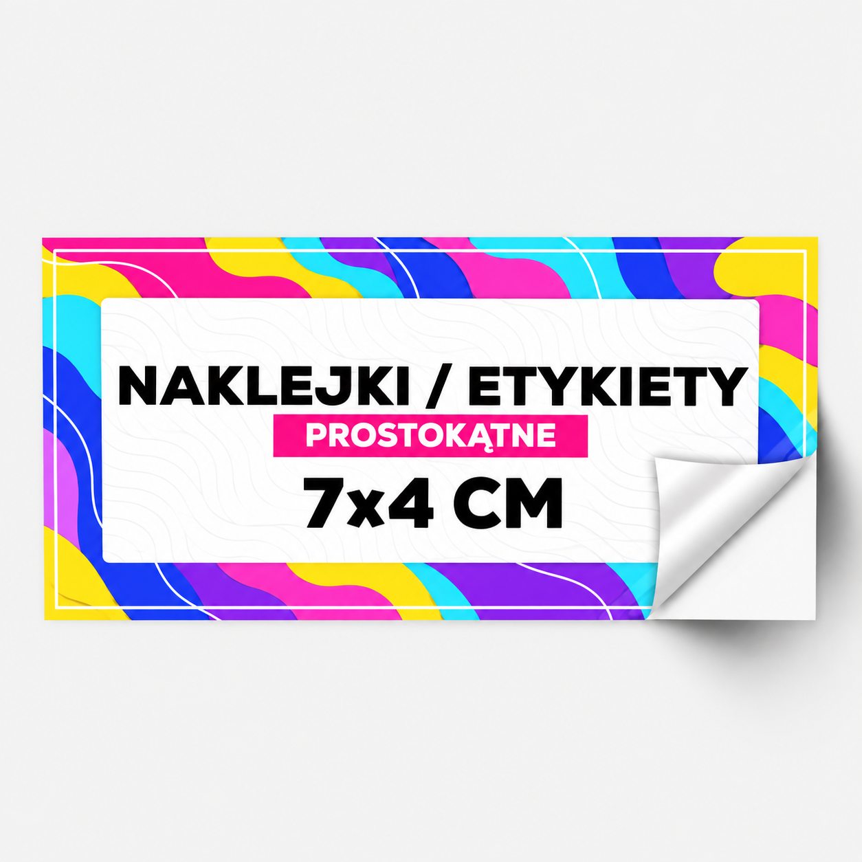 Naklejki prostokątne 7×4 cm Naklejki i etykiety prostokątne 7×4 cm z własnym nadrukiem